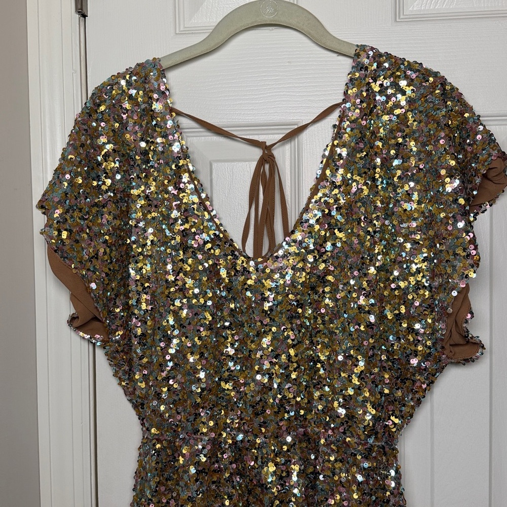 Relish sequin dress in golden M - Picture 5 of 16